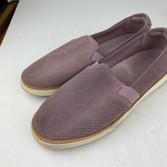 Vionic Womens 11 Malina Mauve Suede Slip On Comfort Shoes - Picture 3 of 6